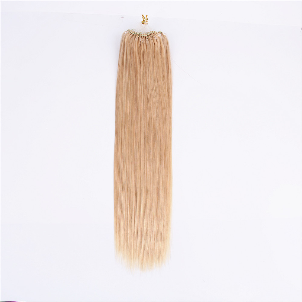 Best Quality 14 Inch Raw Vietnamese Hair Double Drawn Blonde Color Micro Ring Hair Extensions 