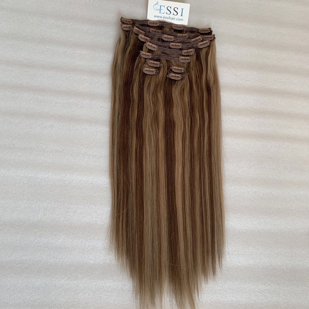  High Quality Remy Human Hair Direct Factory Colored Best Clip In Hair Extension For African American Short Hair