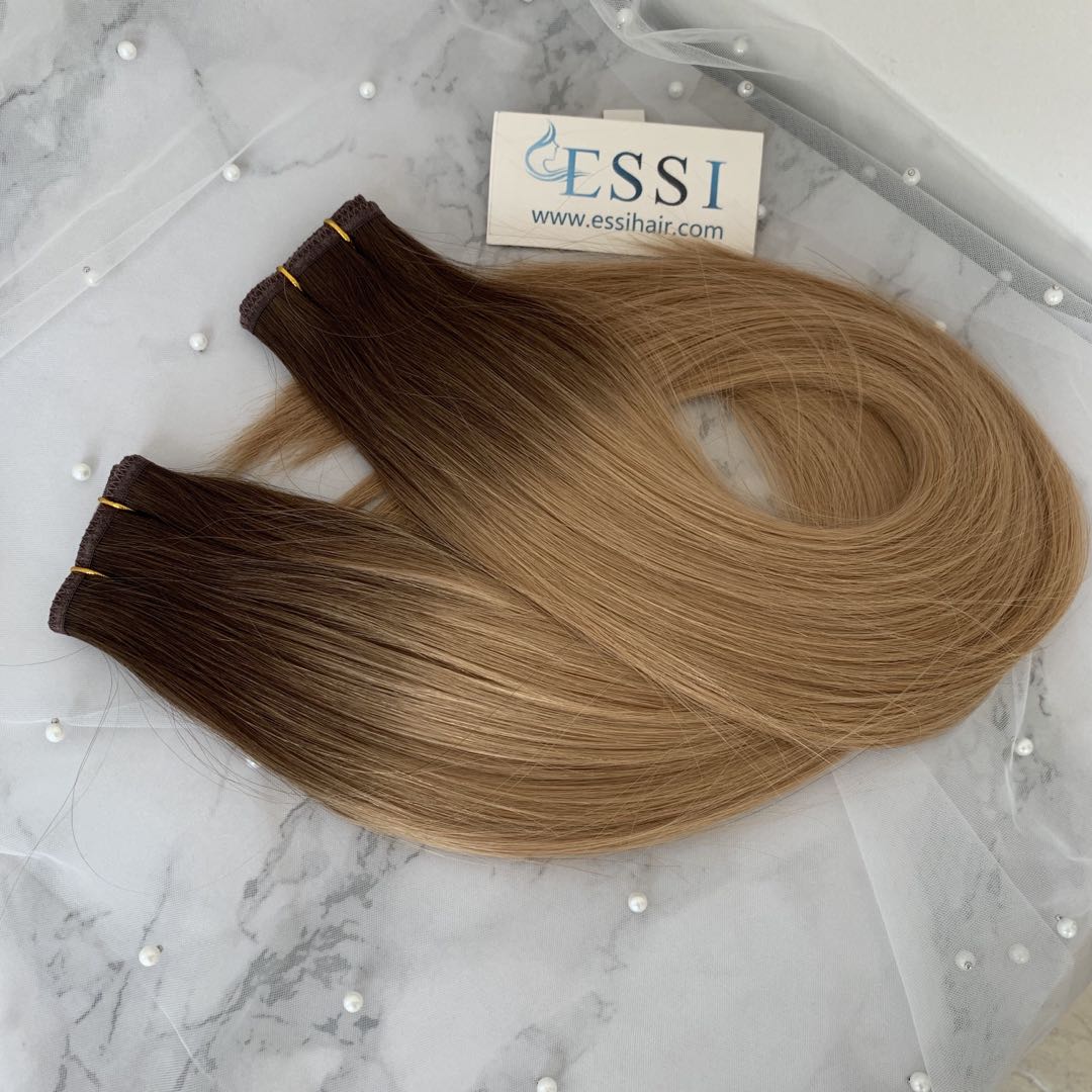 Machine Made Hair Weft Colored Best Natural Best Fusion Hair Extensions 18 Inch Hair Weave