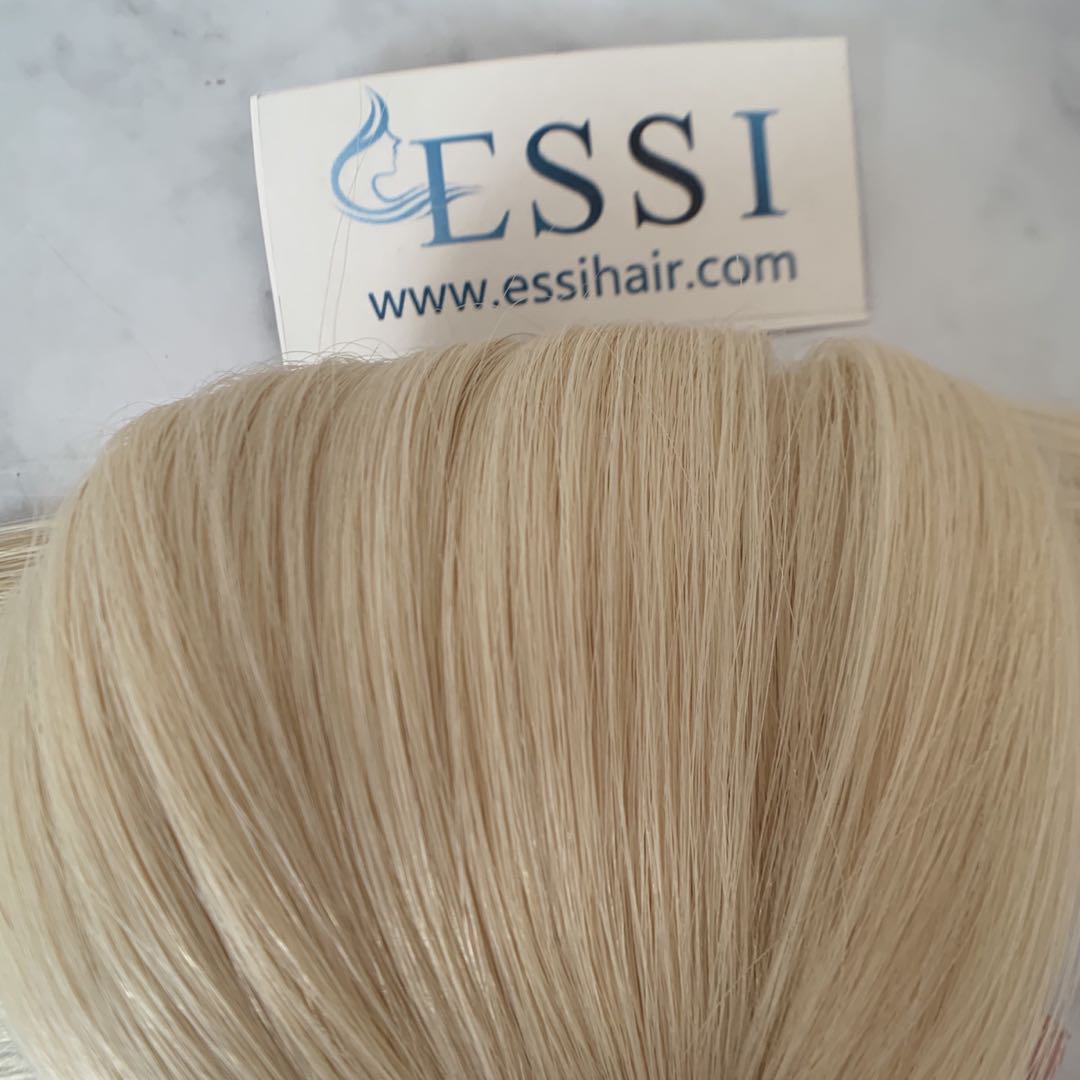 Professional Machine Made Hair Weft Ash Blonde Hair Extensions Easy To Use Cheap Price Best Quality