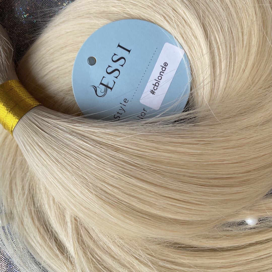 Export To United States Top Quality European Cuticle Human Hair Double Drawn Hand Tied Weft Hair Extension