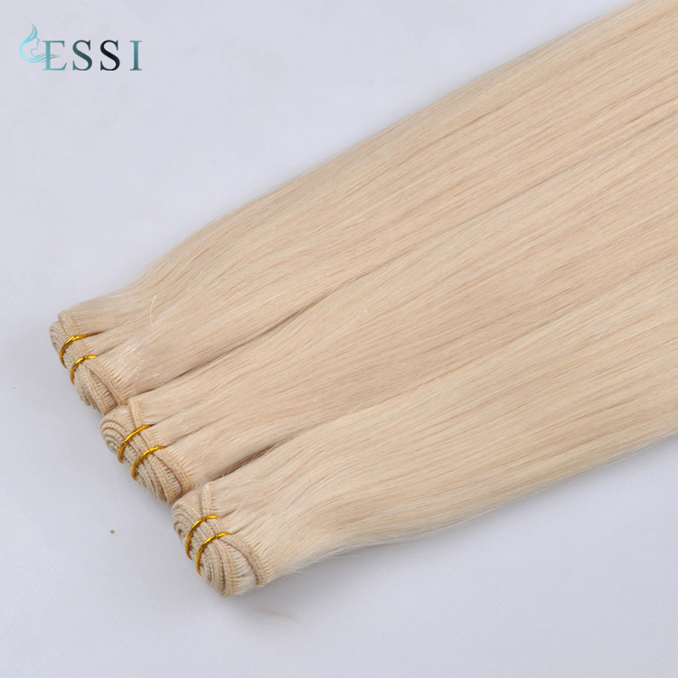 Good Quality Cheap Price Chinese Remy Machine Made Hair Weft Hair Extensions For White Girl 