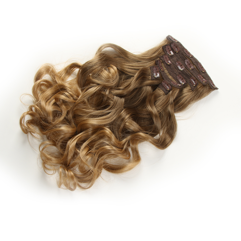 Angel Remy Human Hair Body Wavy Curly Clip In Hair Extensions Blonde For Women Cheap Price 